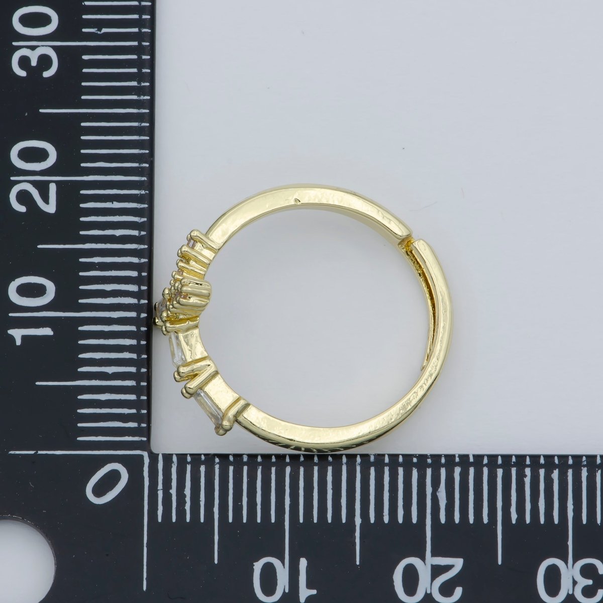 Dreamy Baguette Ring, DAinty Open Adjustable Ring Stacking Rings Delicate Ring O-480