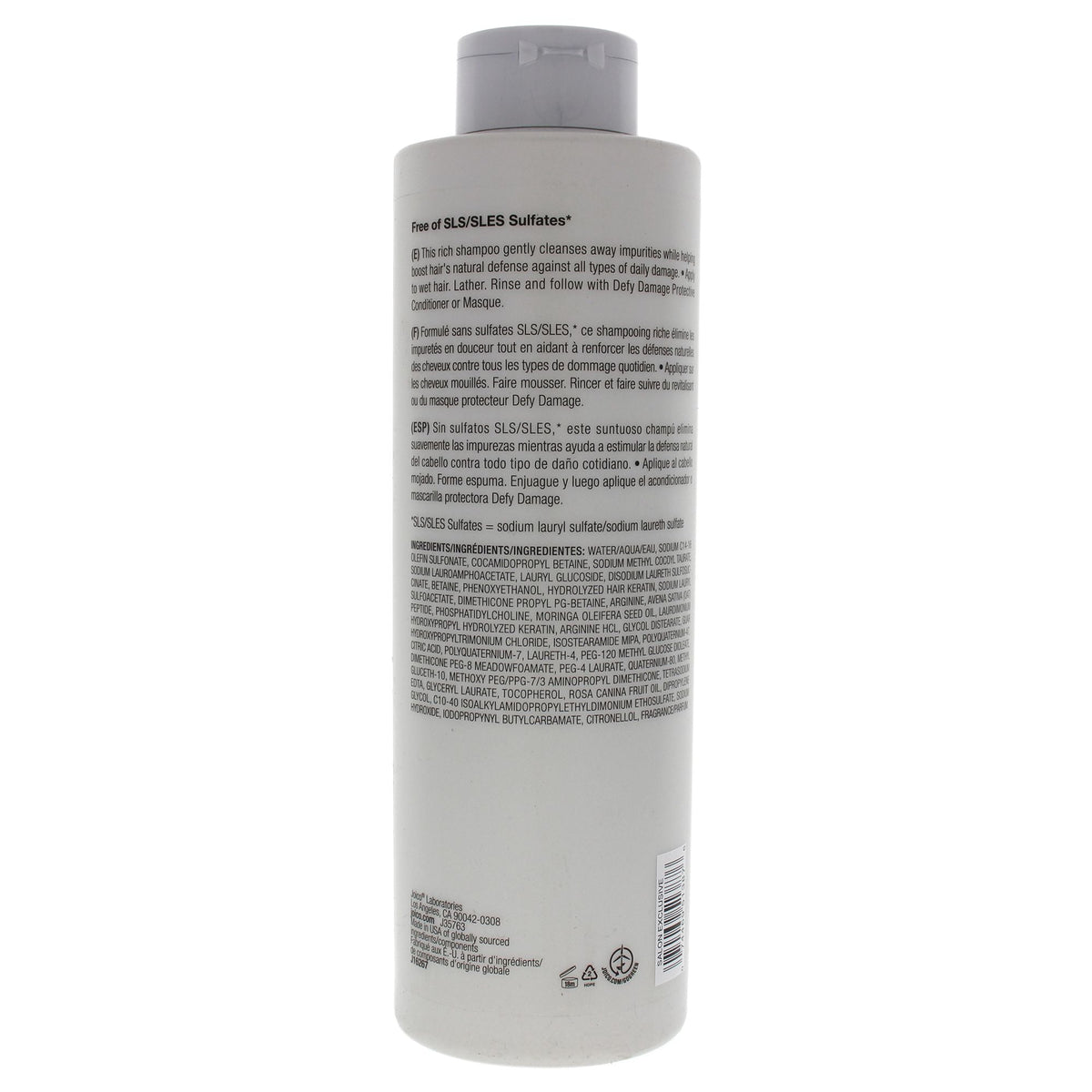 Defy Damage Protective Shampoo by Joico for Unisex - 33.8 oz Shampoo