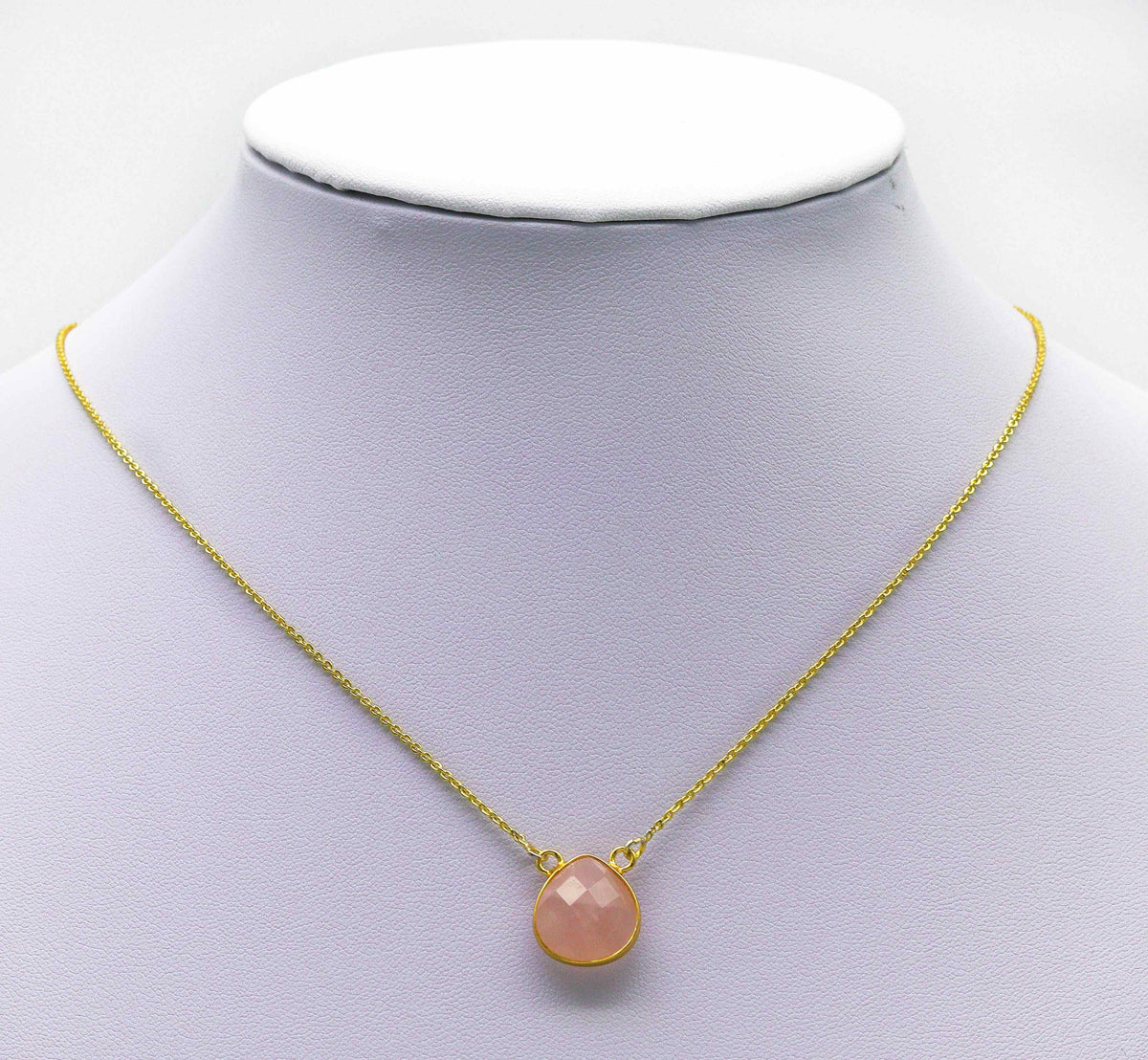 Gold Teardrop Gemstone Charm, Sku#LY21C