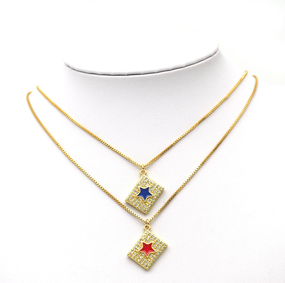 CZ Enamel Star Charm, Sku#JL81