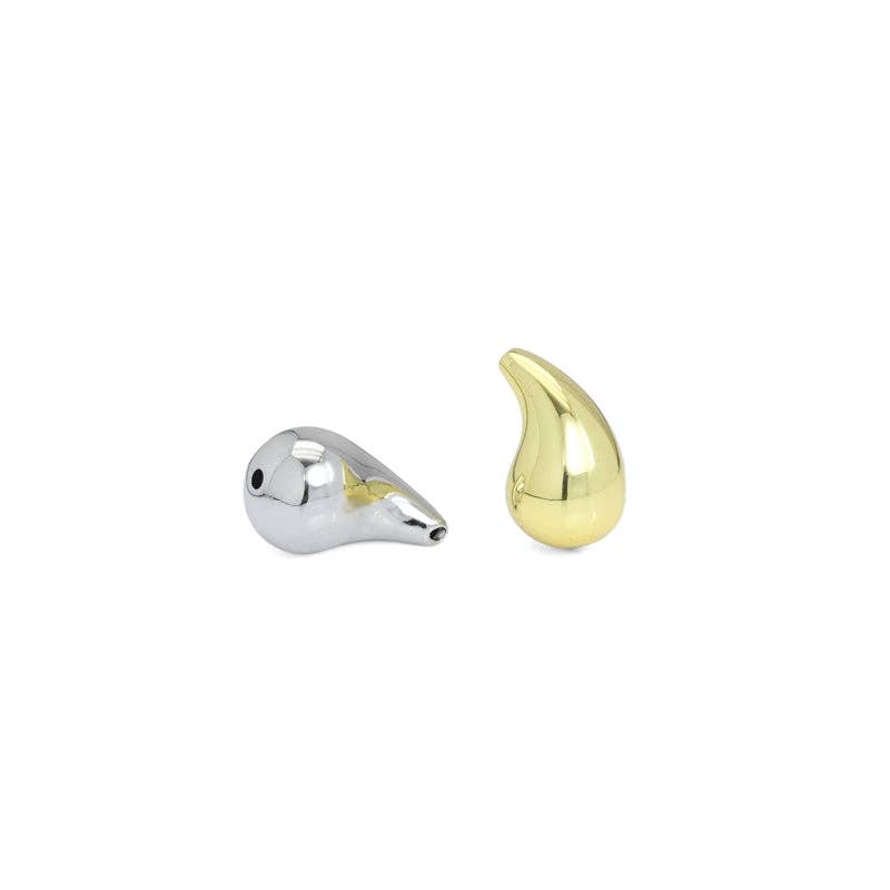 Gold Silver Teardrop Charm Pendant, Sku#JL199