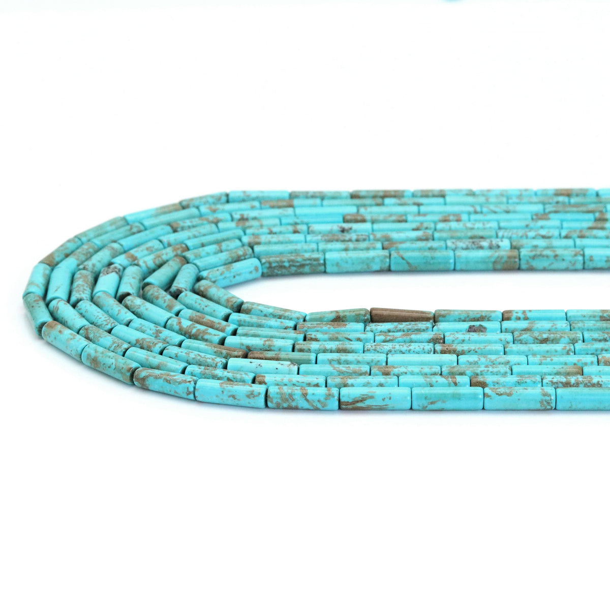 4x13mm Smooth Tube Turquoise Beads, Sku#U1829