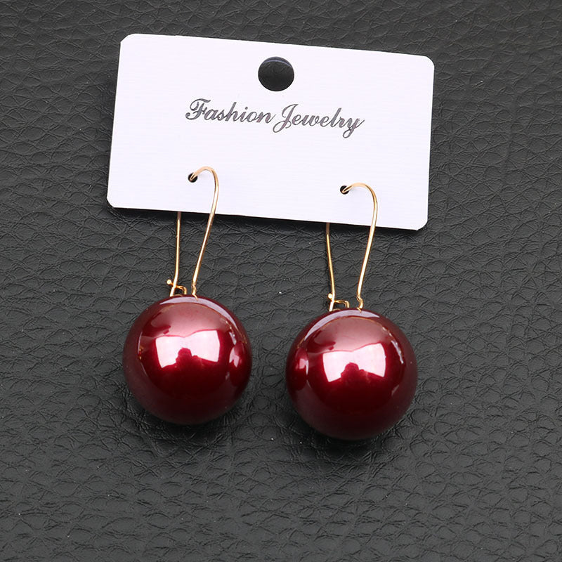 Large Pearl Silver Pearl Ear Clips For Women