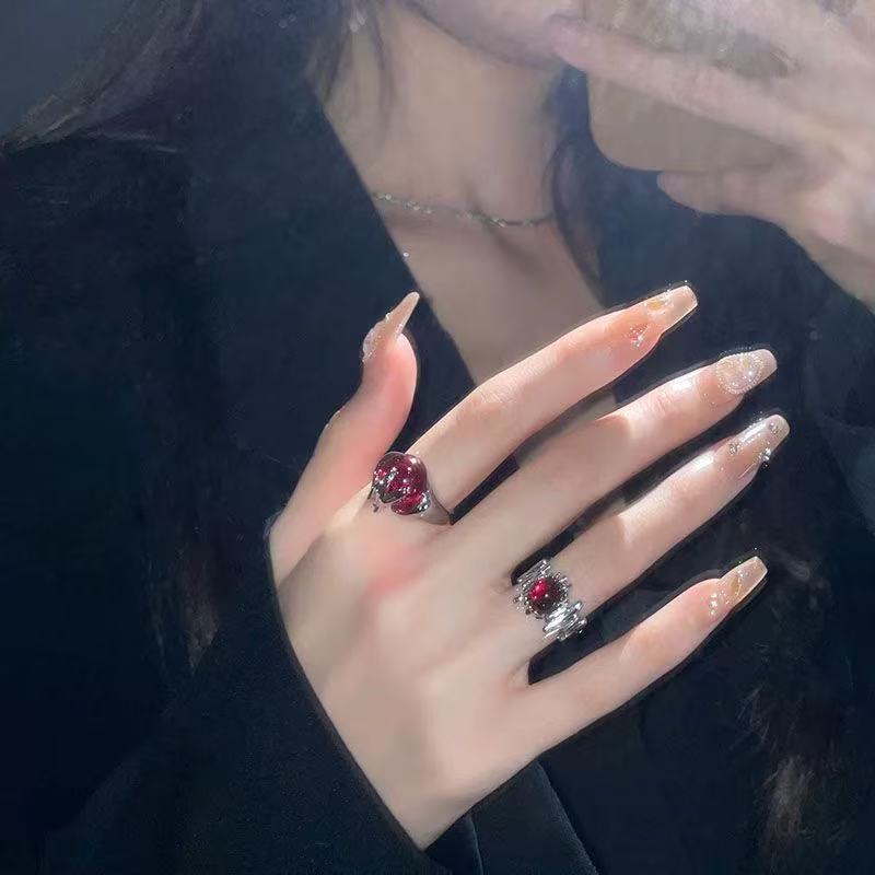 New Irregular Zircon Ring For Women, INS Trendy, Simple & Versatile Adjustable Index Finger Ring