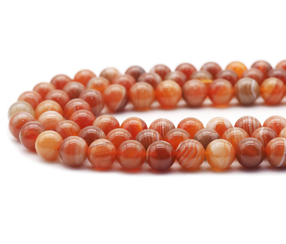 Genuine Red Botswana Agate Round Smooth Beads, Sku#U1399