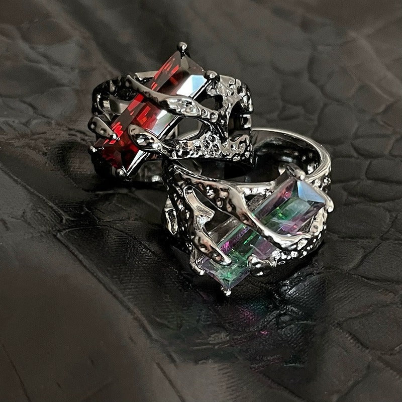Dark Minimalist Trendy Ring For Men & Women, INS Niche Design, Adjustable High-End Index Finger Ring