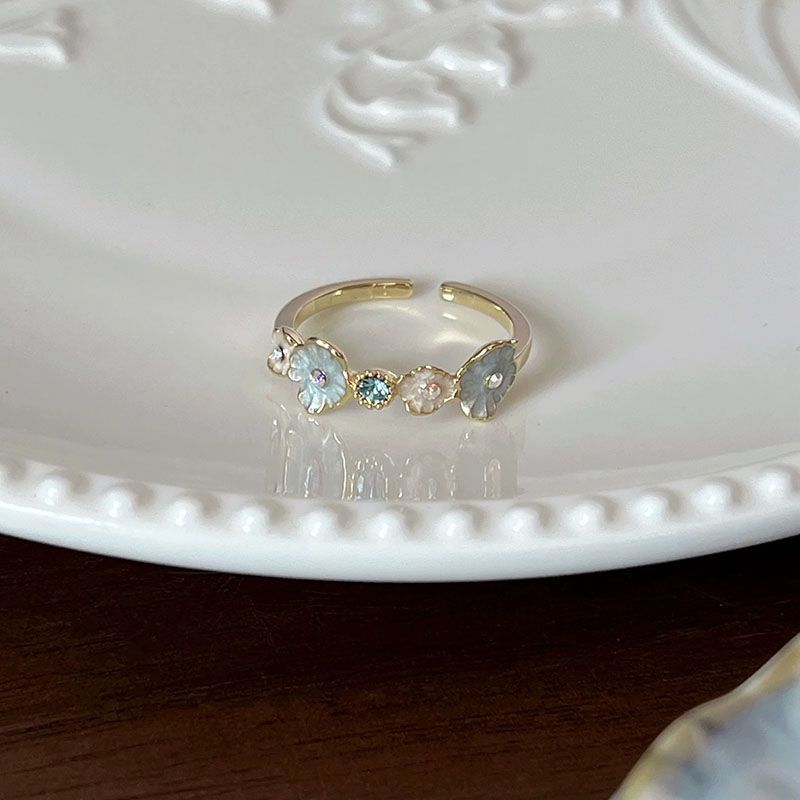 Sweet 3D Butterfly Ring For Women, Delicate Enamel Color, Cute Adjustable Ring, INS Style Niche Index Finger Ring