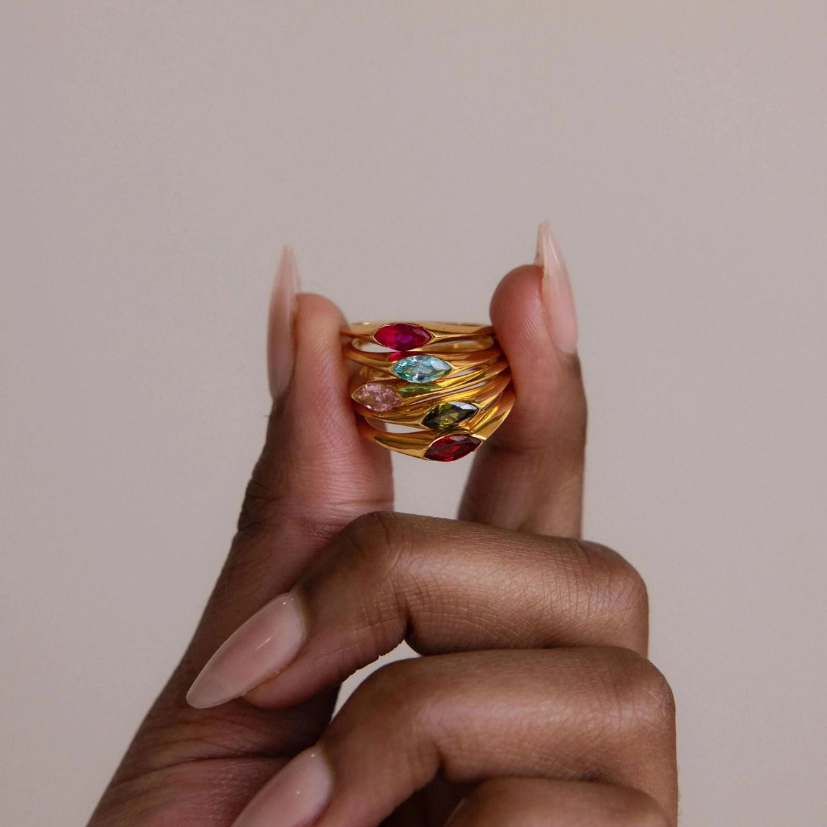 Stainless Steel December Birthstone Ring