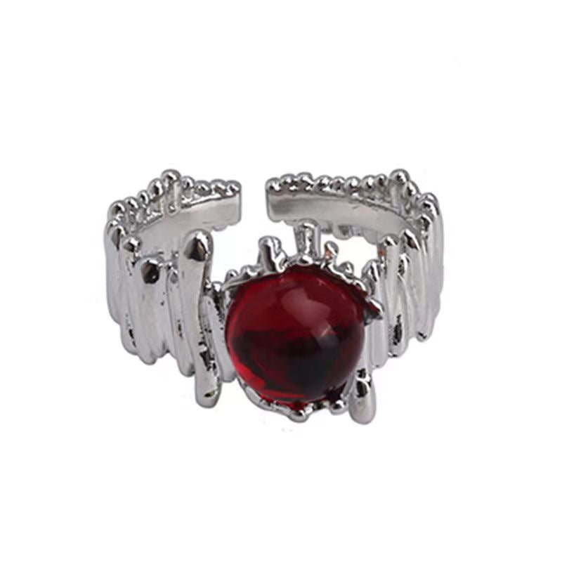 New Irregular Zircon Ring For Women, INS Trendy, Simple & Versatile Adjustable Index Finger Ring