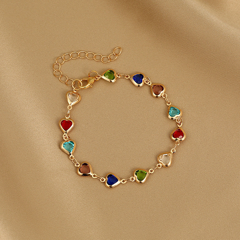 Affectionate Red Diamond Niche Light Luxury All-Match Exquisite