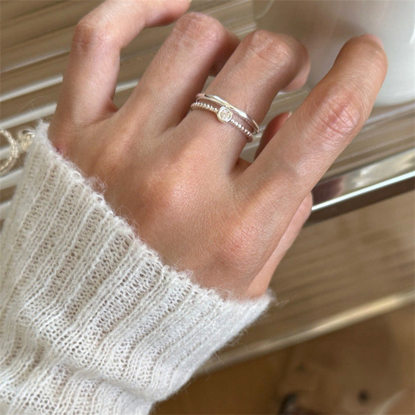 Vintage S925 Silver Rings Women, Minimalist Luxury Stylish Finger Rings
