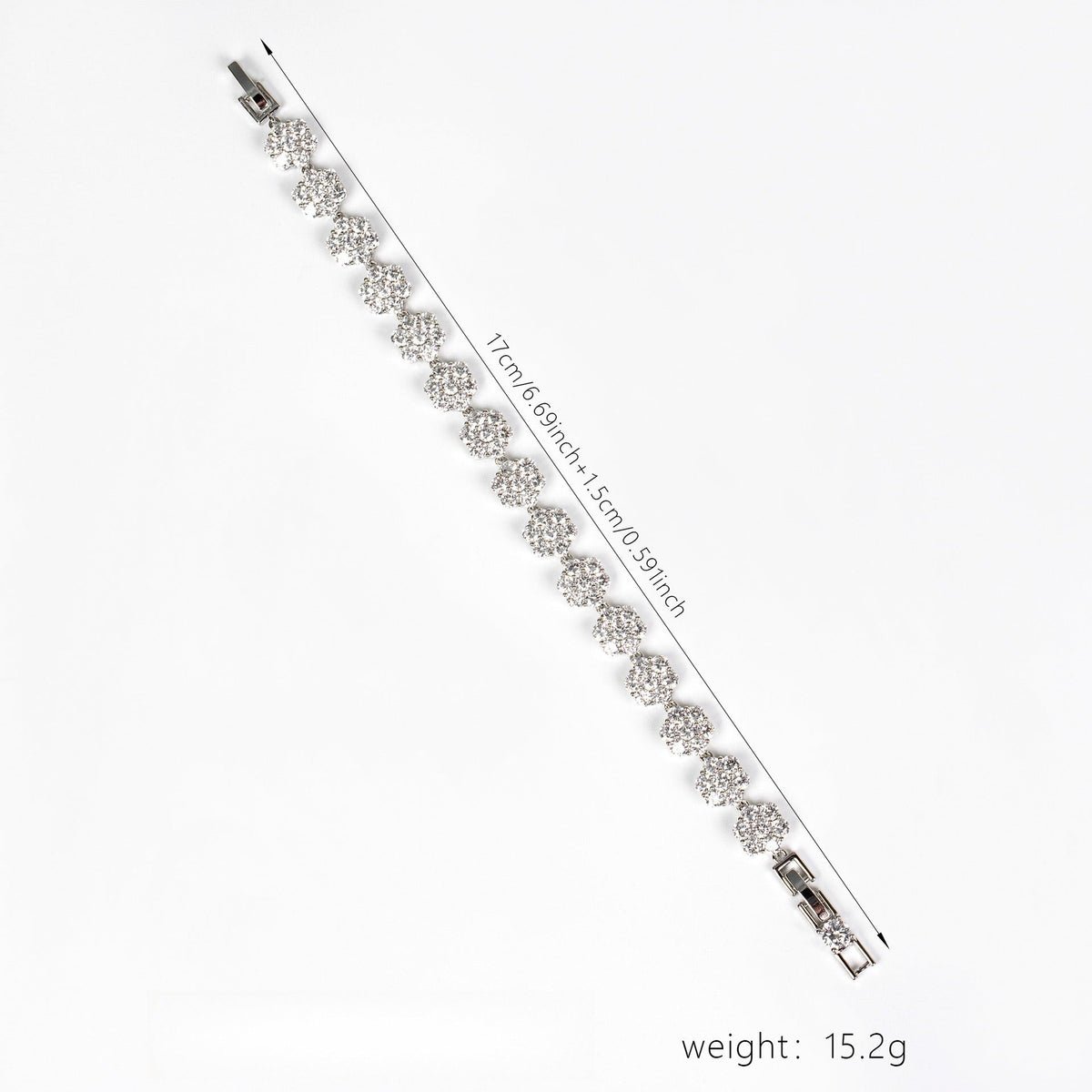 S925 Silver & Cubic Zirconia Camellia Bracelet