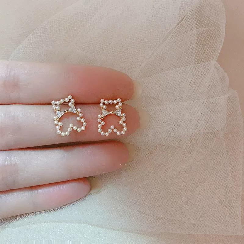 Korean-style High-end Hong Kong Style Vintage Earrings For Women