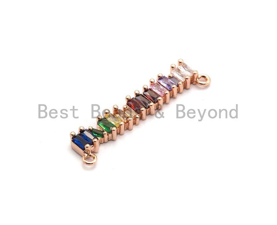 Colorful CZ Micro Pave Long Bar Pendant for Necklace ,Colorful Cz Beads, Micro Pave Findings Pendant, 6x35mm, sku#F682