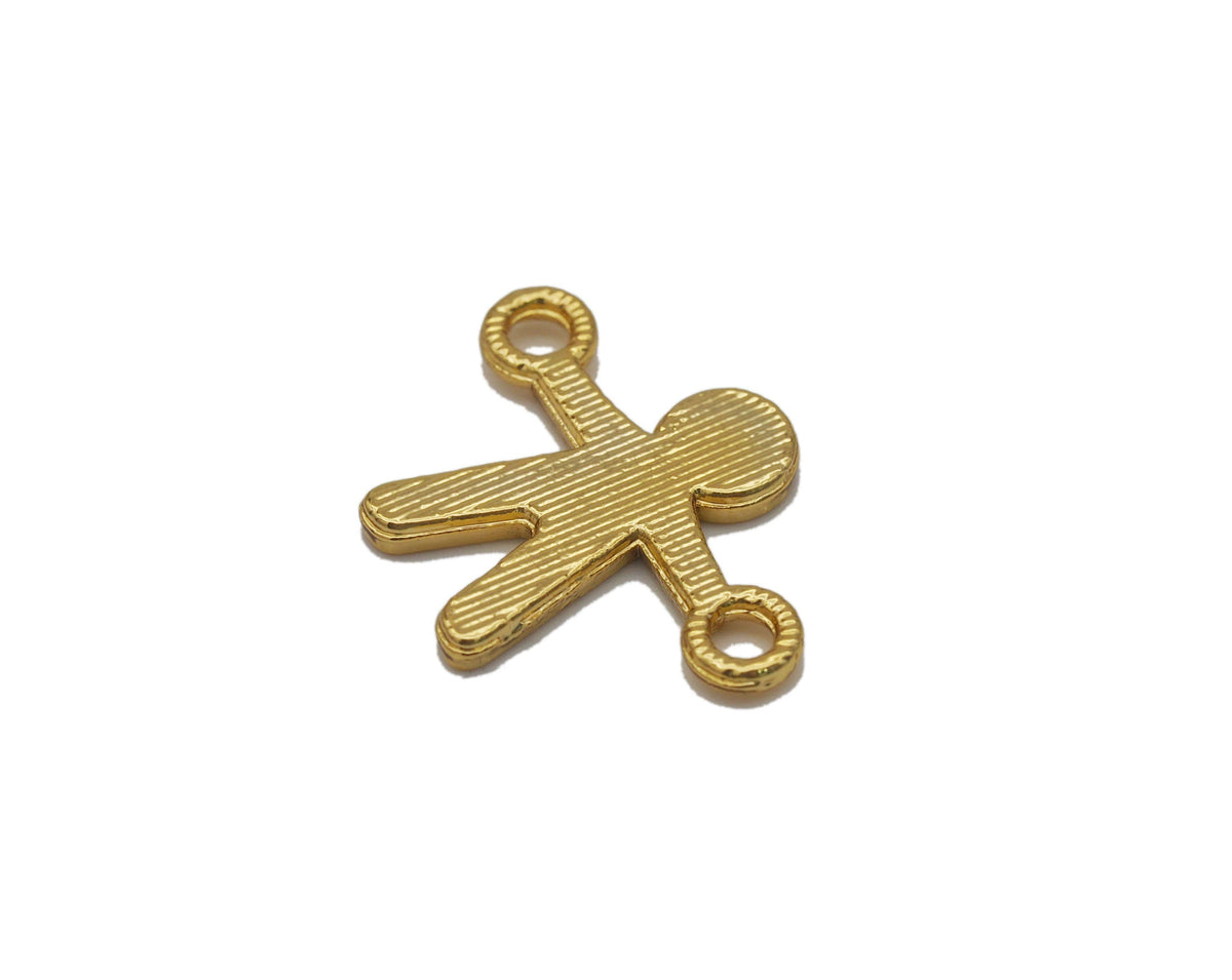 Gold Enamel Human Shape Connector, Sku#B179
