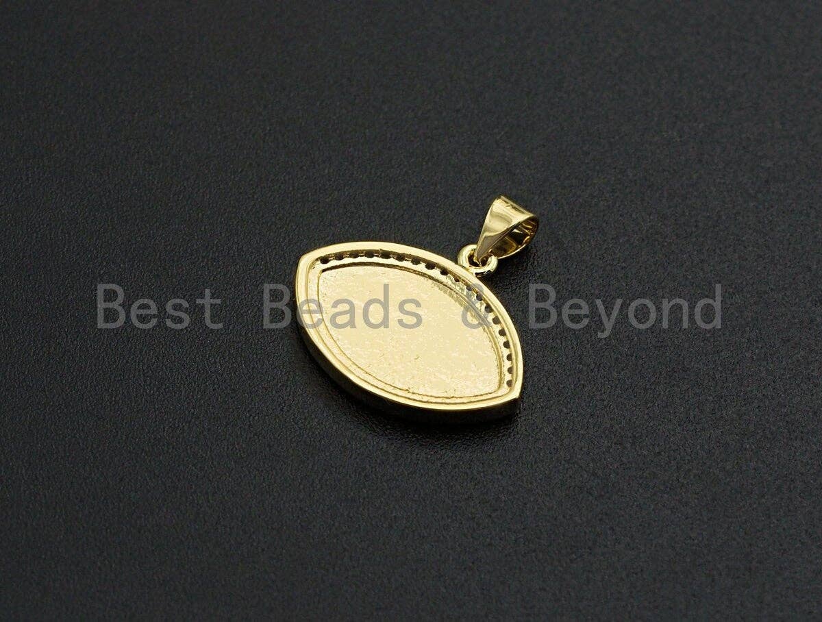 Enamel Colorful Evil Eye Pendant,CZ Micro Pave Oil Drop pendant,Enamel pendant,Enamel Jewelry,21x18mm,sku#F1035