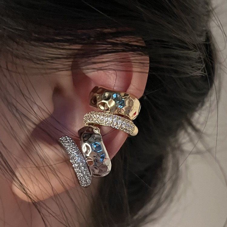 Exquisite High-End Double Layer Metal Ear Cuffs, Non-Piercing Ear Clips, 2026 New Luxury Unique Ear Jewelry
