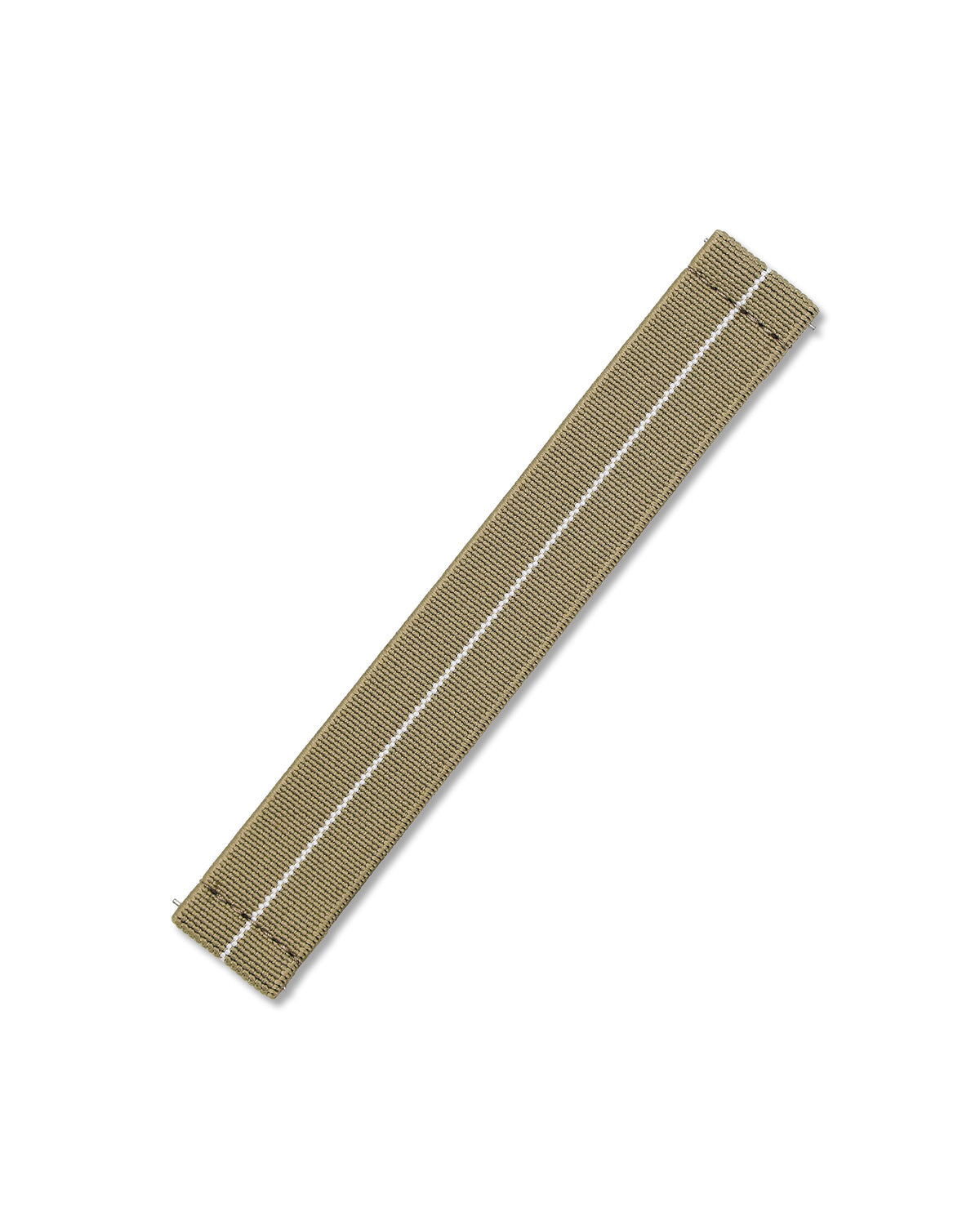 Sand Tan White Stripe Elastic Watch Strap 22mm