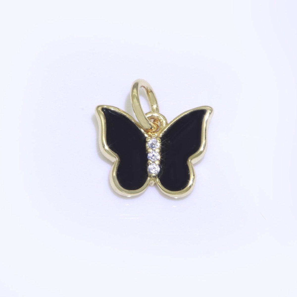 Enamel Color Butterfly Charm, Dainty Gold Monarch Charm for Necklace, Bracelet, Earring Charm Mariposa Jewelry Making M-450 - M-459