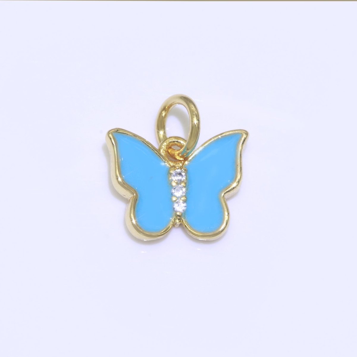 Enamel Color Butterfly Charm, Dainty Gold Monarch Charm for Necklace, Bracelet, Earring Charm Mariposa Jewelry Making M-450 - M-459