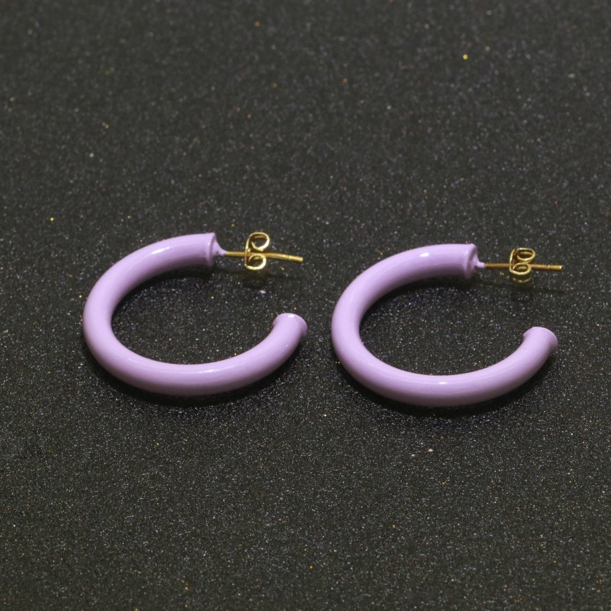Enamel Hoop Earrings For Women | 30mm Infinity Gold Hoops Women Earrings | Big Loop Earrings For Women | Lightweight Hoop Earrings Set For Girls T-092 to T-097 ,T100-T101