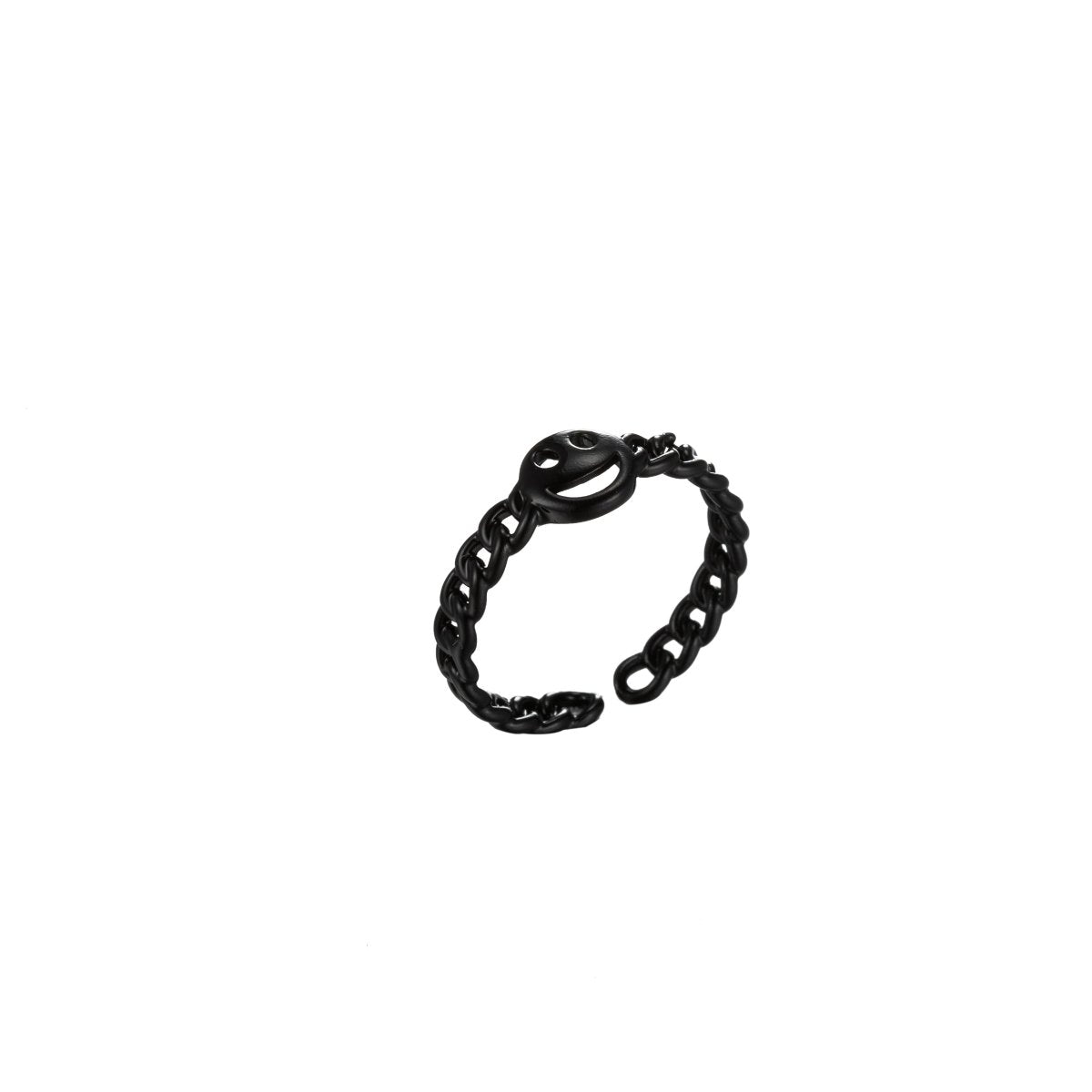 Enamel Smiley Face Open Adjustable Stacking Ring Y2K Neon Colorful Ring Unisex Jewelry