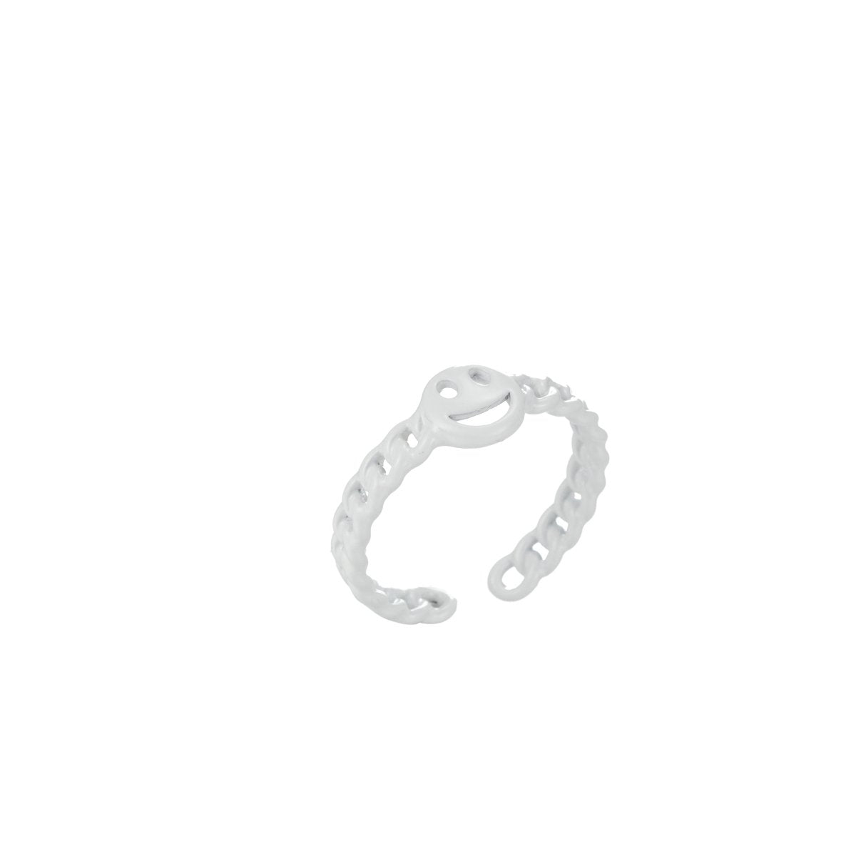 Enamel Smiley Face Open Adjustable Stacking Ring Y2K Neon Colorful Ring Unisex Jewelry