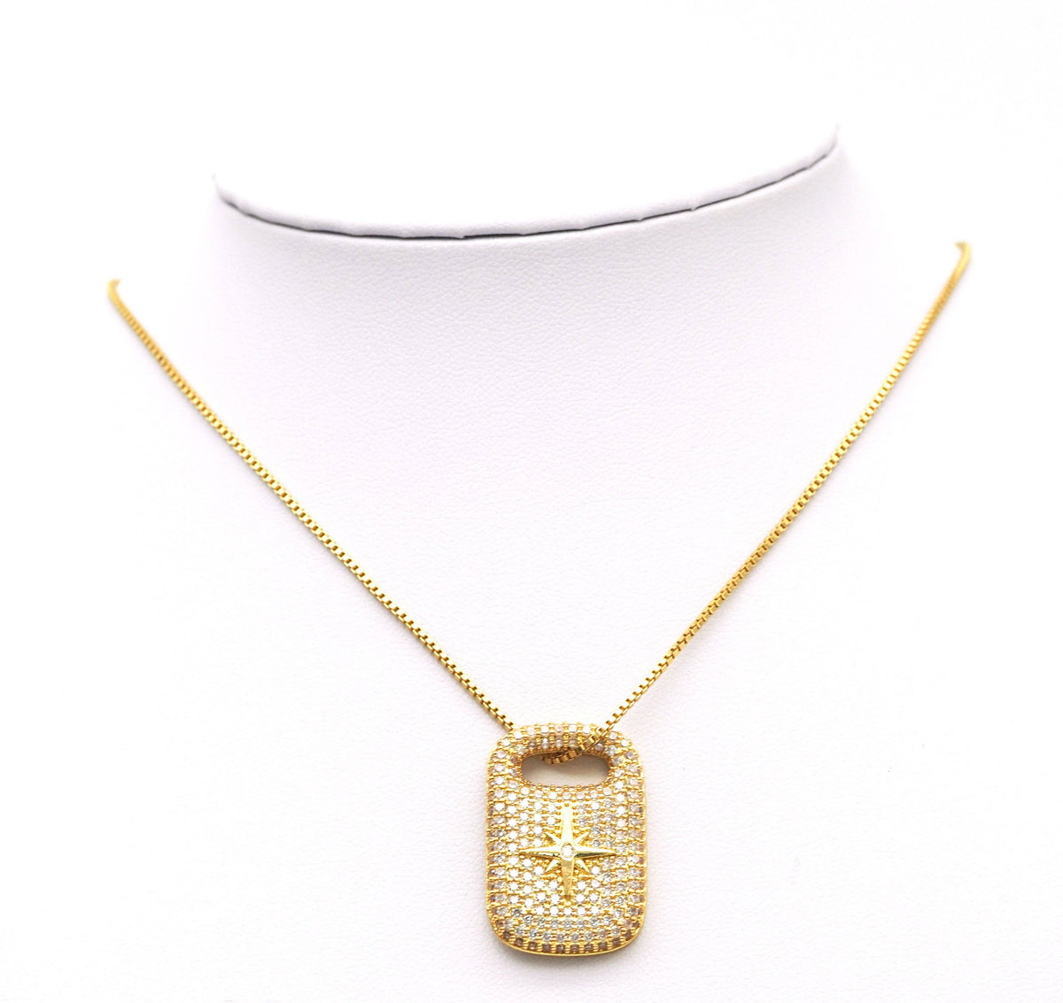 CZ Star Pendant, Sku#B159