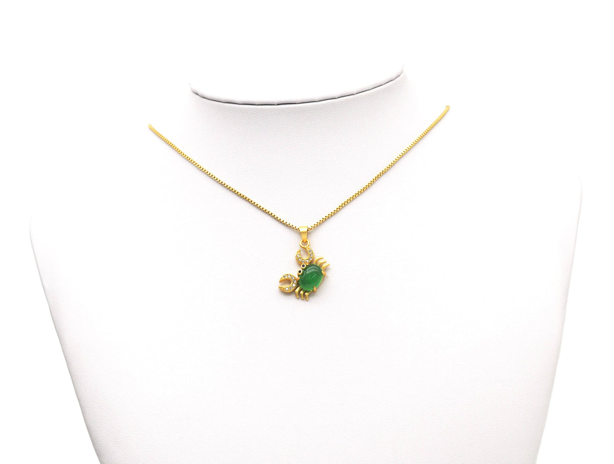 Jade Crab Charm, Sku#B138