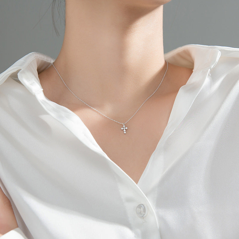 S925 Sterling Silver Versatile Cross Necklace For Women