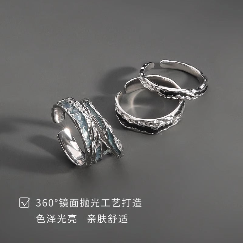 Men's Trendy Light Luxury Single Ring, Adjustable Opening Fashion Ring For Men, Stylish Personality Advanced Index Finger Ring, Men's Jewelry