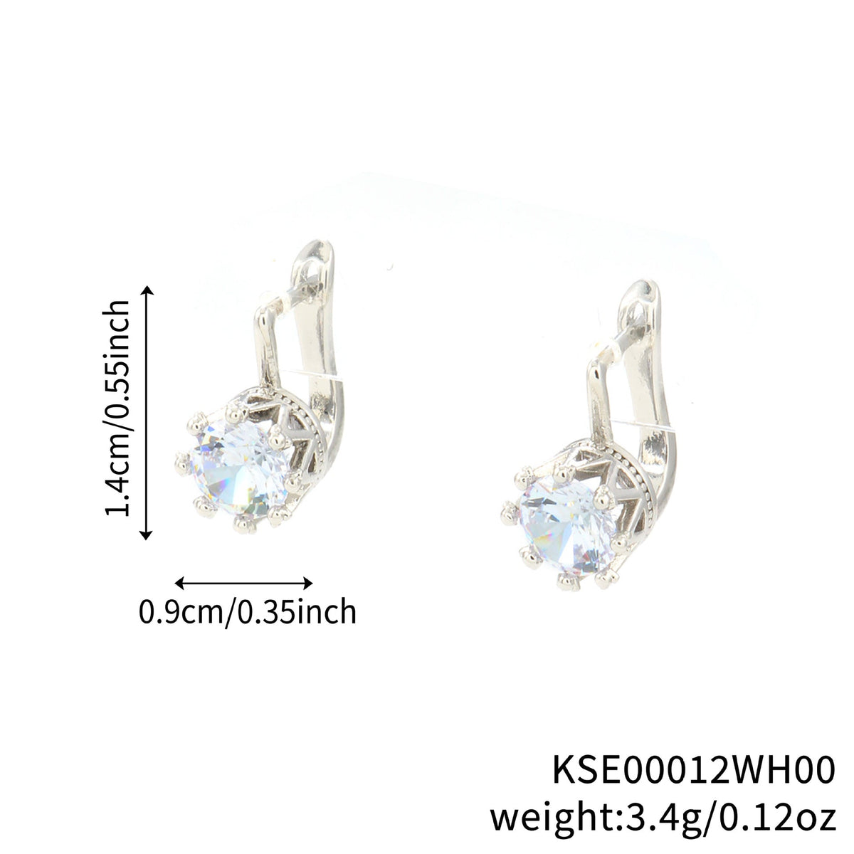 New Round Zircon Earrings For Women