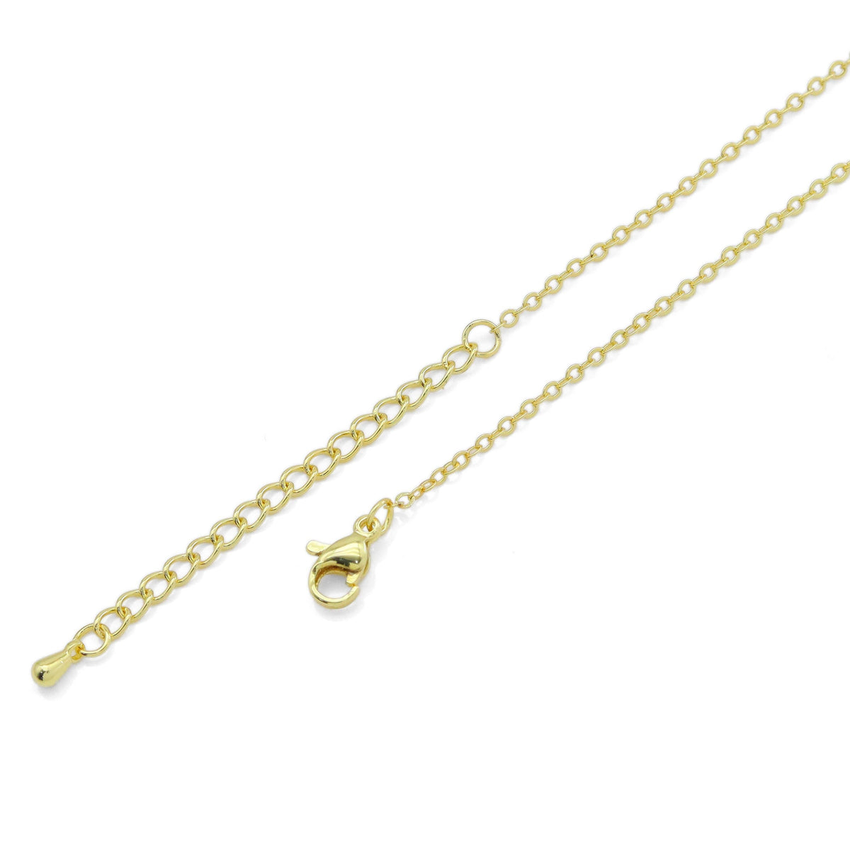 Square CZ Link Chain Long Y Shape Lariat Style Necklace, Sku#A152