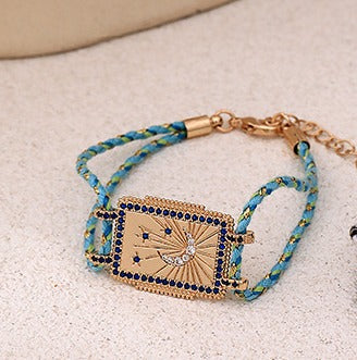 Tarot card necklace heart moon bracelet