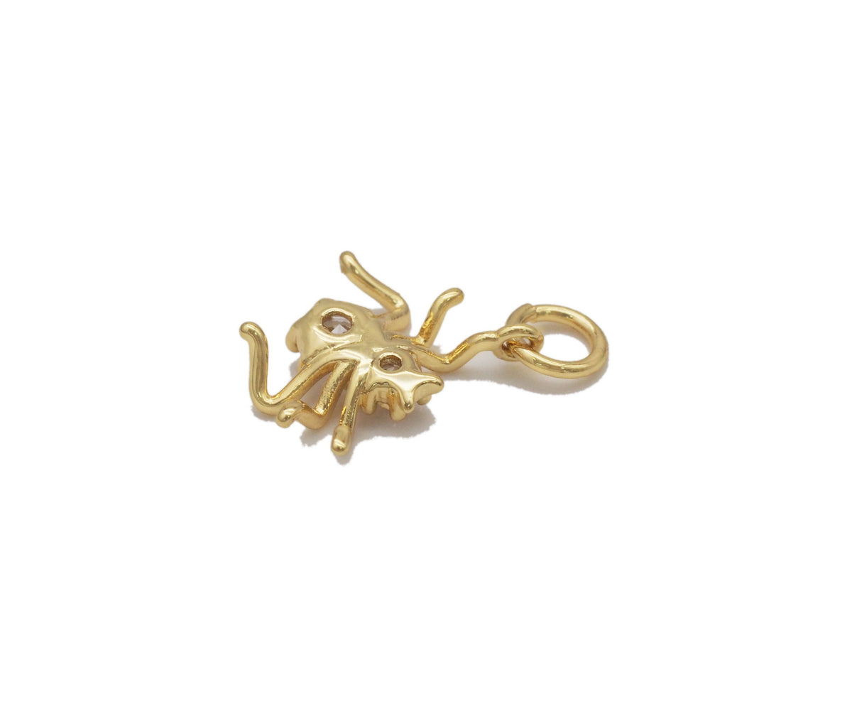 Gold CZ Spider Charm, Sku#B220