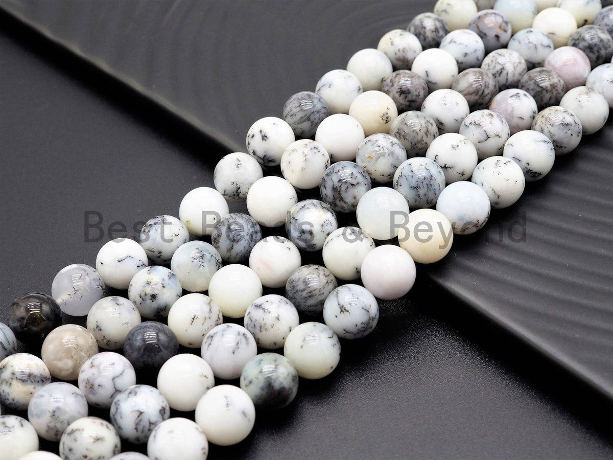 High Quality Dendrite Opal beads, 4mm/5mm/6mm/8mm/10mm/12mm Round Smooth Natural Opal beads, Natural Opal Beads, 15.5inch strand, SKU#U349