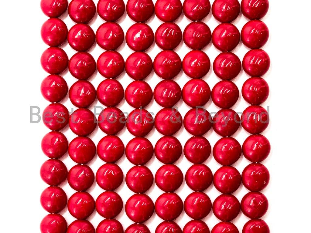 Red Natural Mother of Pearl beads,12x8mm Pearl Coin beads, Loose Coin Smooth Pearl Shell Beads, 16inch strand, SKU#T84