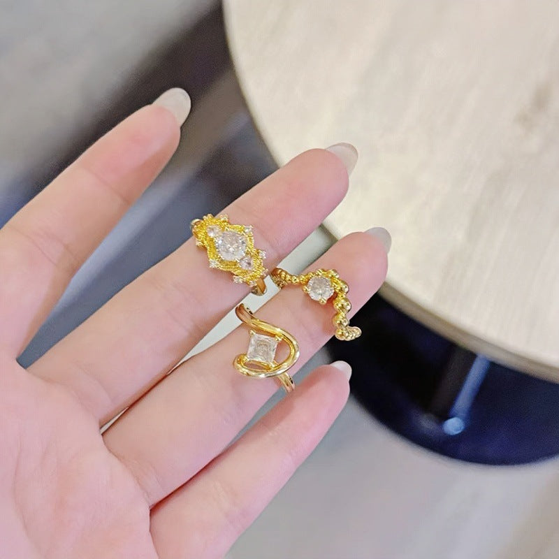 Womens Versatile Trendy Niche Ring