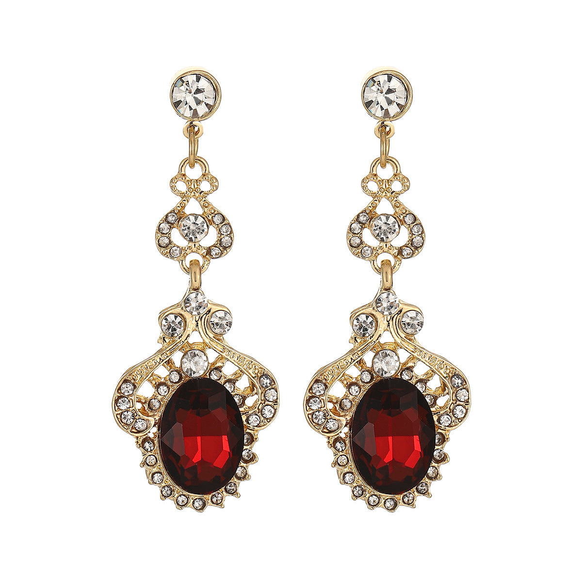 Creative Retro Waterdrop Tassel Long Earrings