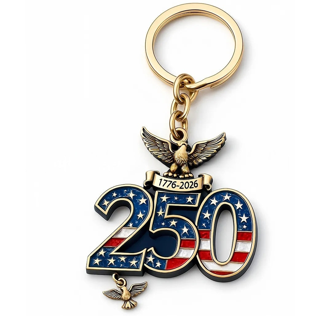 250th Anniversary Medal 2D Acrylic Keychain Pendant