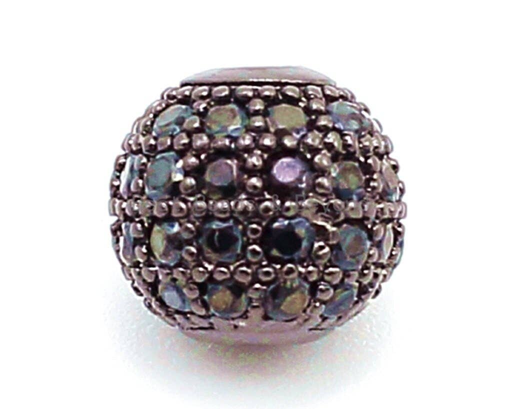 6mm/8mm/10mm Black CZ Micro Pave Ball Beads, sku#G307