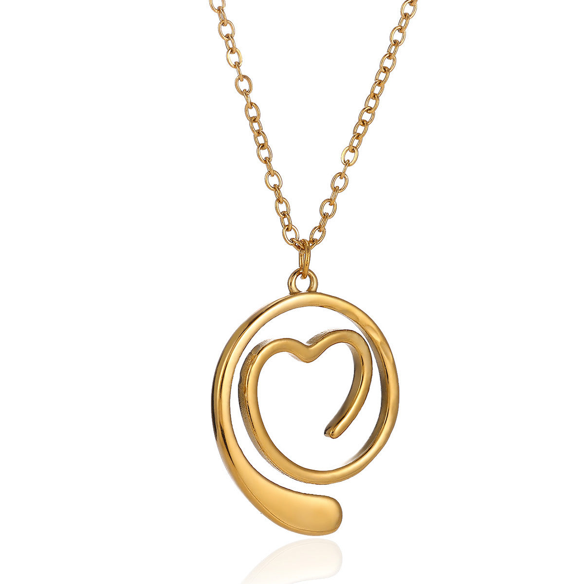 Geometric Heart-Shaped Droplet Minimalist Necklace For Women