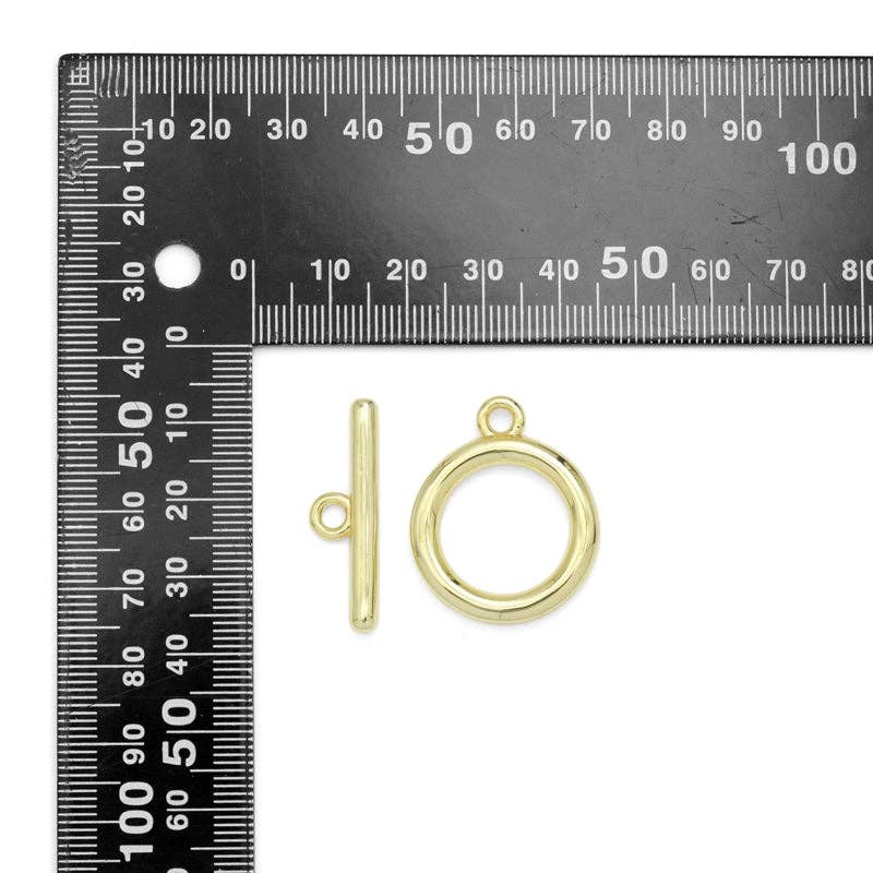 Gold Silver Large Toggle Clasp, Sku#ML76