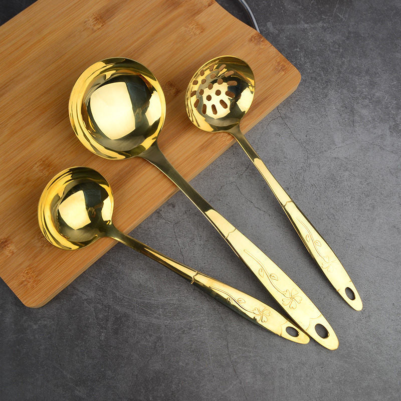 Copper Spoon Kitchen Utensils Set Copper Spatula Copper Soup Spoon Copper Colander Copper Frying Spatula Full Set