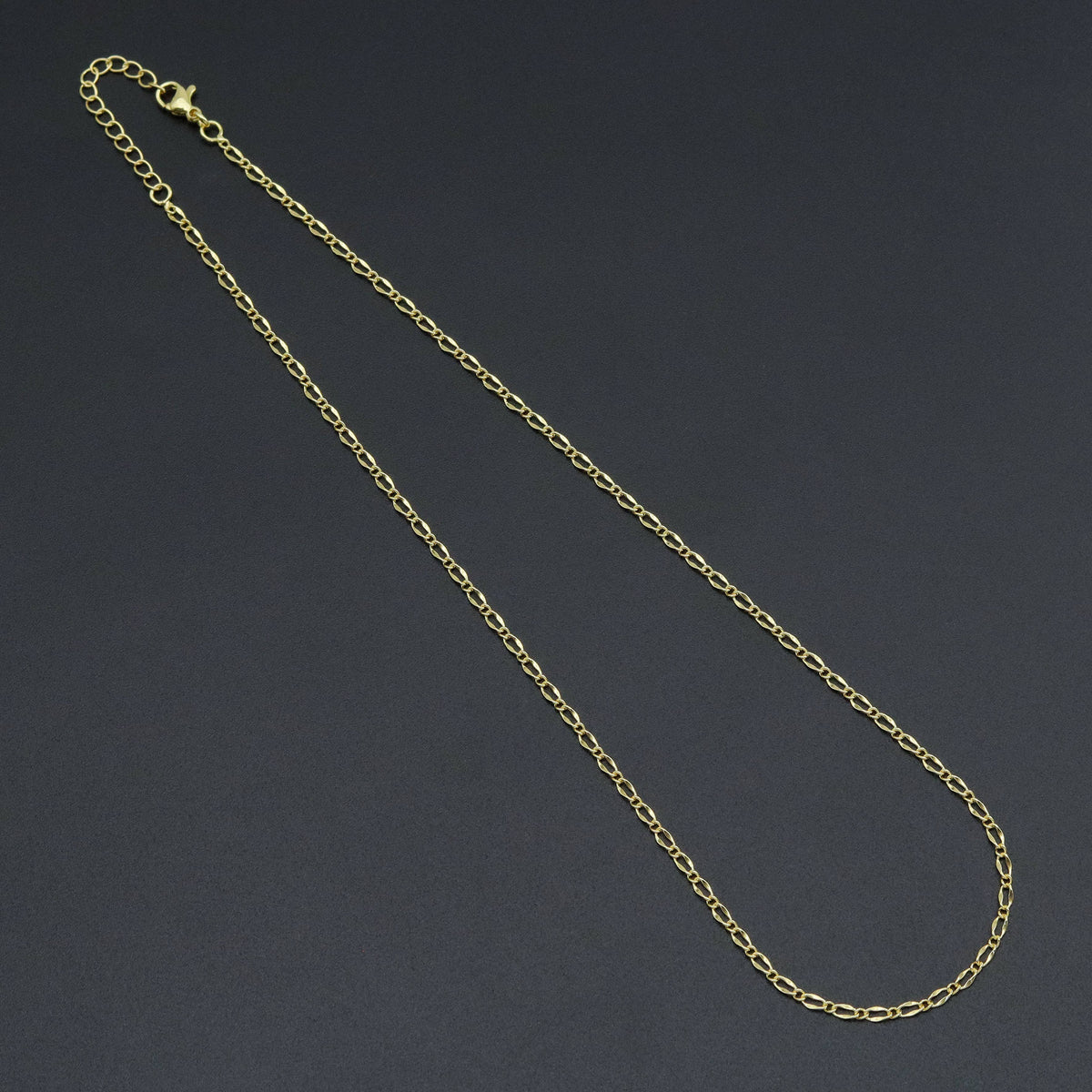 18K Gold Dainty Oval link Chain necklace, sku#JL128