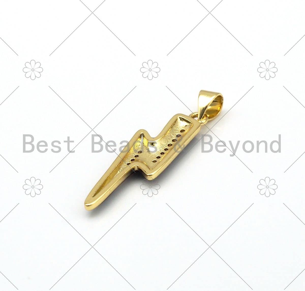 Gold Filled Enamel Colorful Lightning  Pendant,,Sku#F1420c