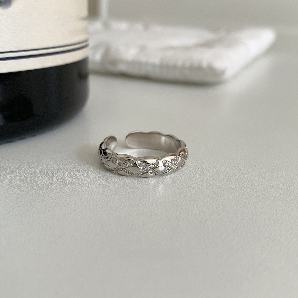 Vintage S925 Silver Rings For Women, Simple Luxury Stylish Finger Bands