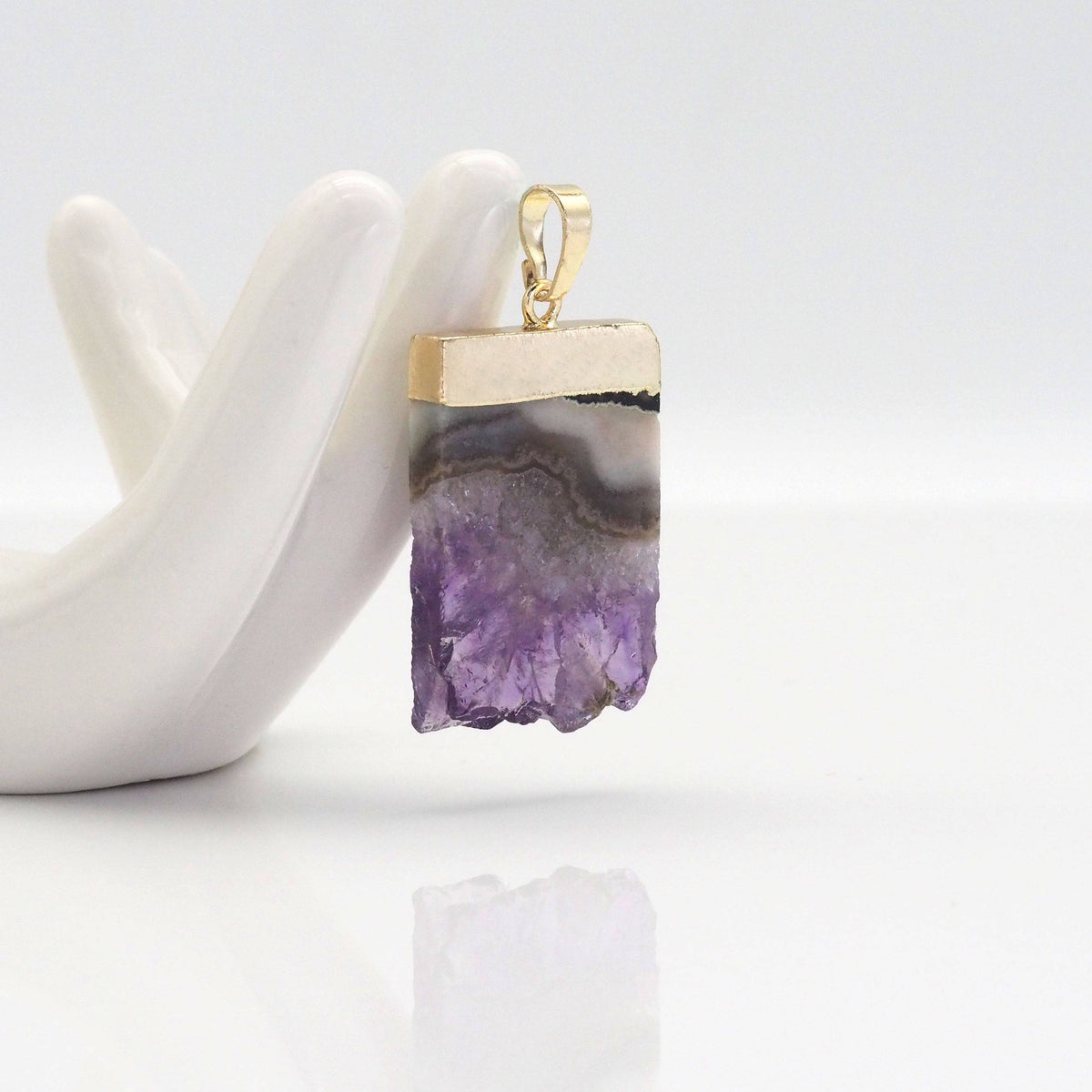 Gold Amethyst Pendant, sku#LY29