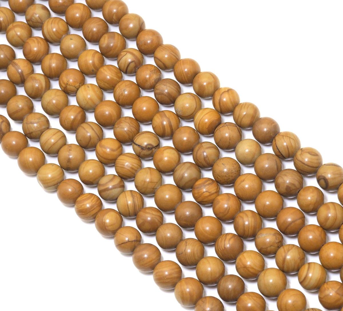 Genuine Yellow Wood Agate Round Smooth Beads, 6mm/8mm/10mm/12mm. Sku#U1496