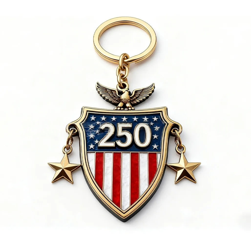 250th Anniversary Medal 2D Acrylic Keychain Pendant